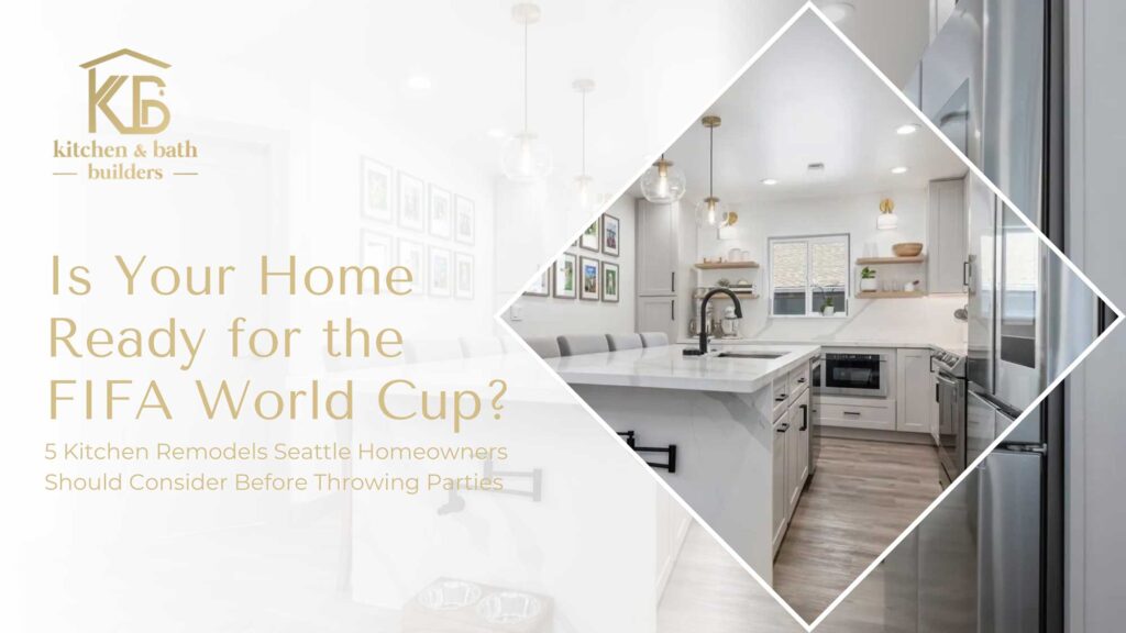 A modern kitchen with a center island, styled with white countertops, a sink, and high-top seating.